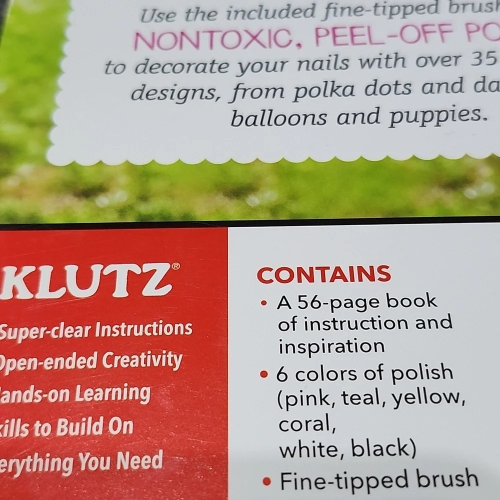 NAIL ART OVER 35 EASY DESIGNS FOR LITTLE FINGERS BOOK BY KLUTZ